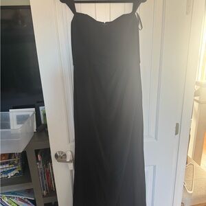 BHLDN CREPE Maxi Black Dress